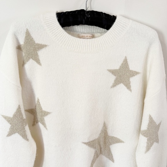 Skies are blue Star Pattern Sweater S - Picture 3 of 8
